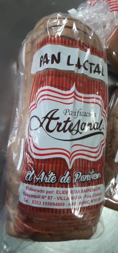 Bolsa transparente impresa para pan lactal artesanal