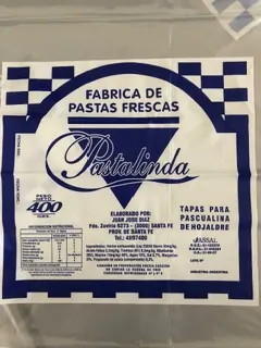 Bolsa impresa a un color para pastas frescas