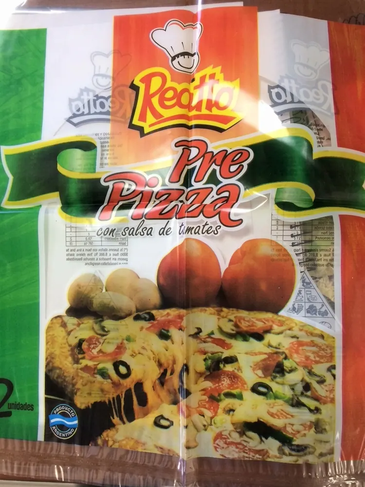 Bolsa impresa a todo color para prepizzas