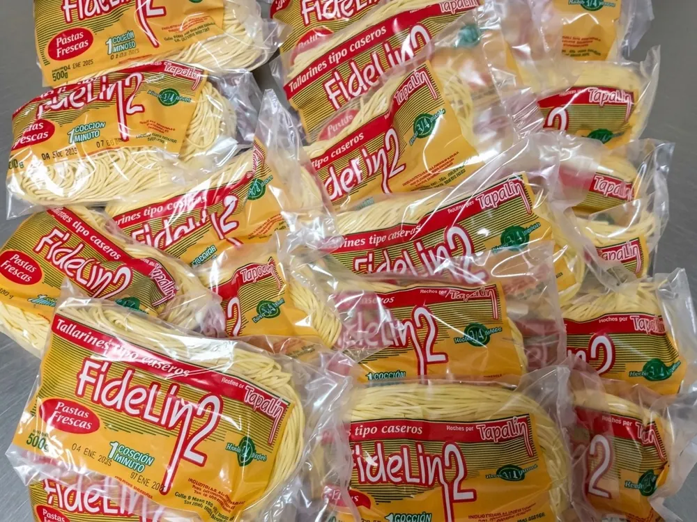 Bolsas impresas con la marca para tallarines y pastas frescas